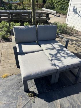 Aluminium lounge set met kussen