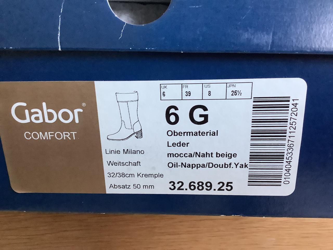 Gabor Laarzen Jak leer - bont gevoerd - kleur Mokka - boven wijdte 32/38 cm