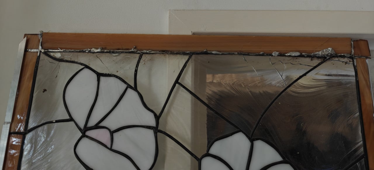 Glas in lood raam 2.10 lang/ hoog