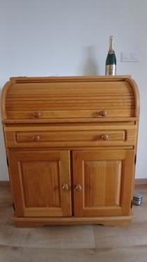 Bureau roldeurtje plank om uit te schuiven voor pc werkblad  buro licht eik