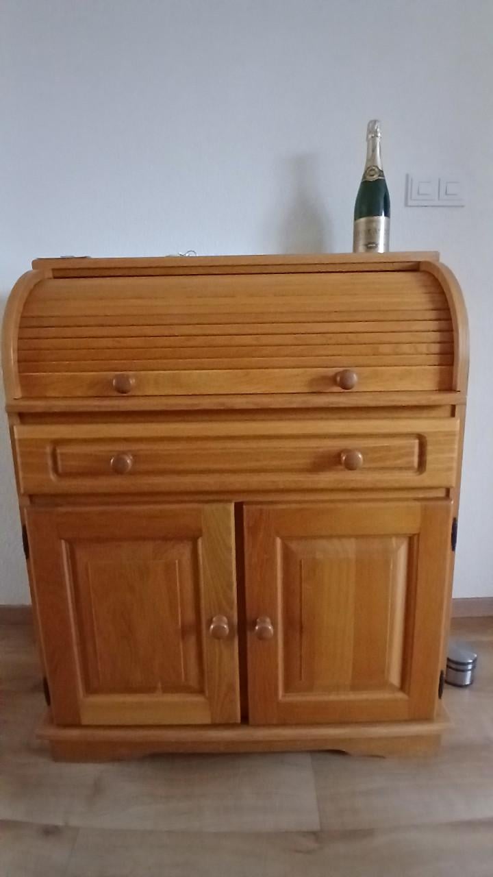 Bureau roldeurtje plank om uit te schuiven voor pc werkblad  buro licht eik