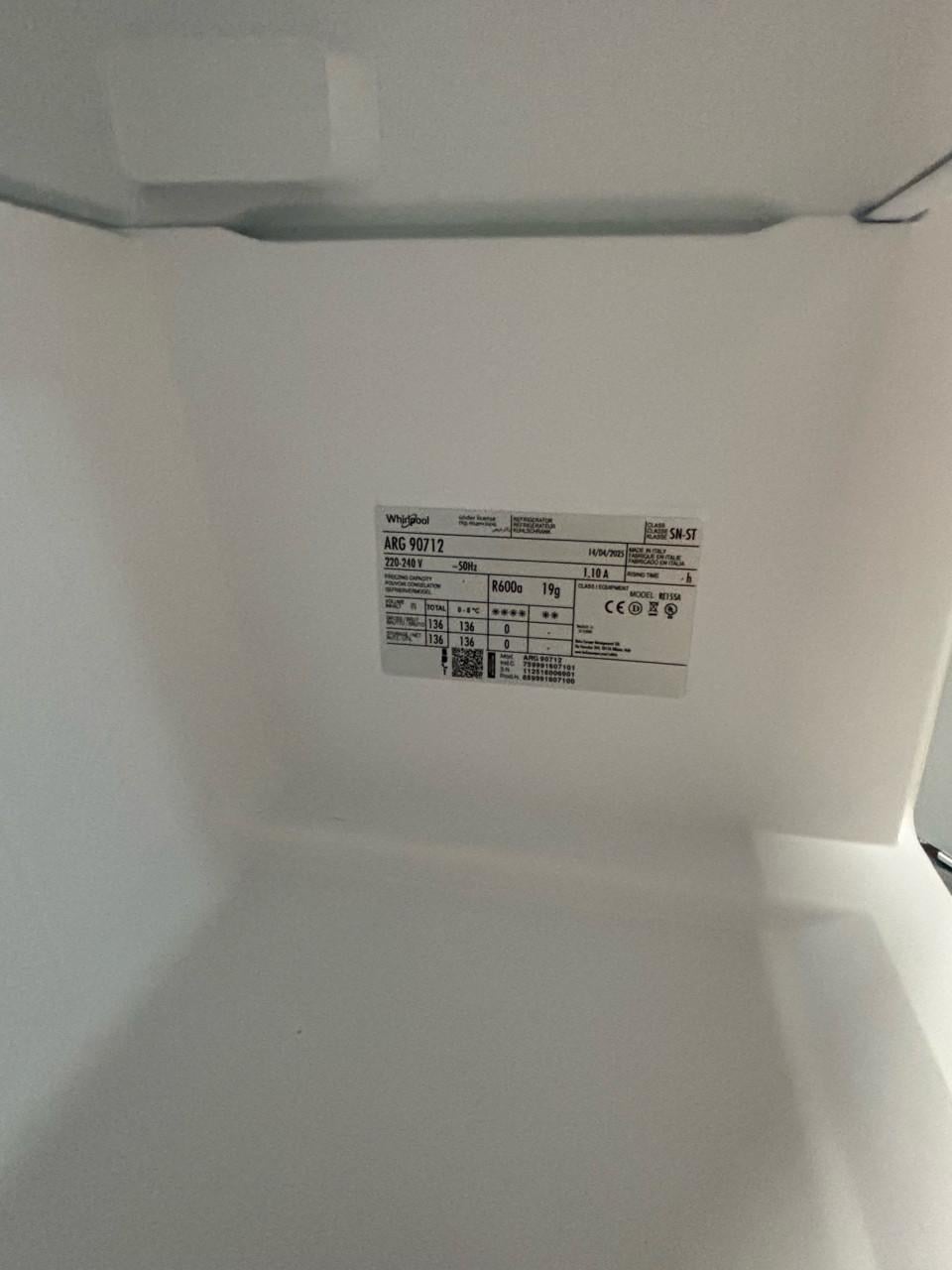 Whirlpool inbouw koelkast ARG90712