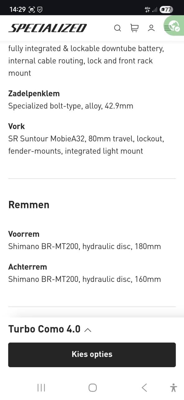 Spezialized Como 4.0 NB e Bike