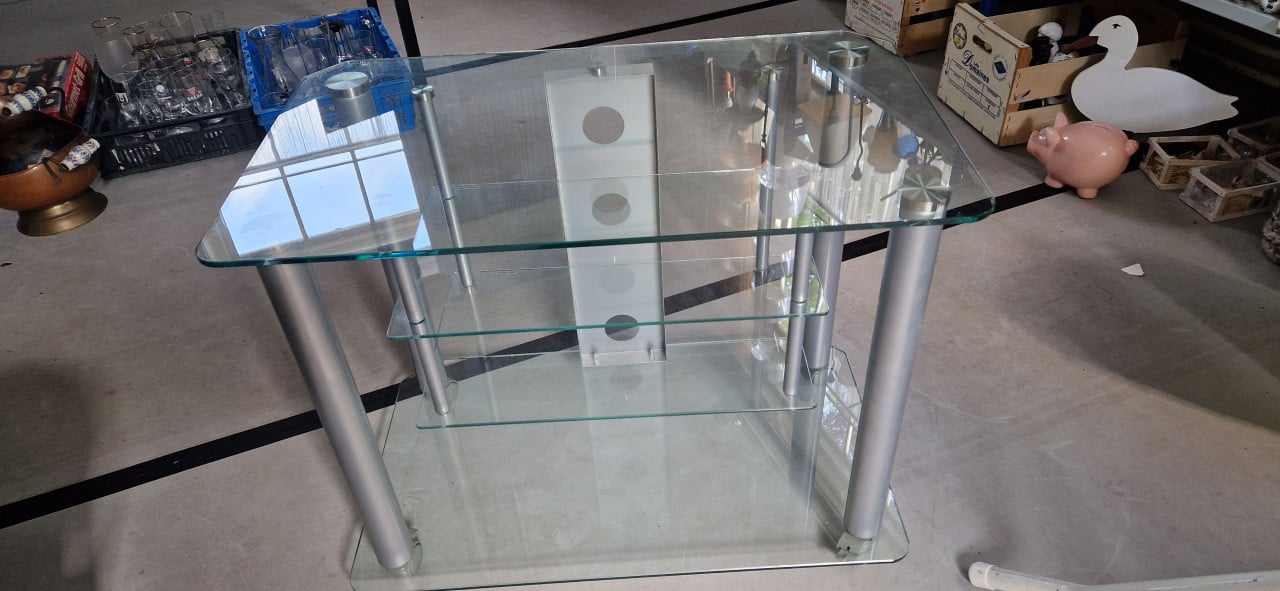 Glazen TV meubel
