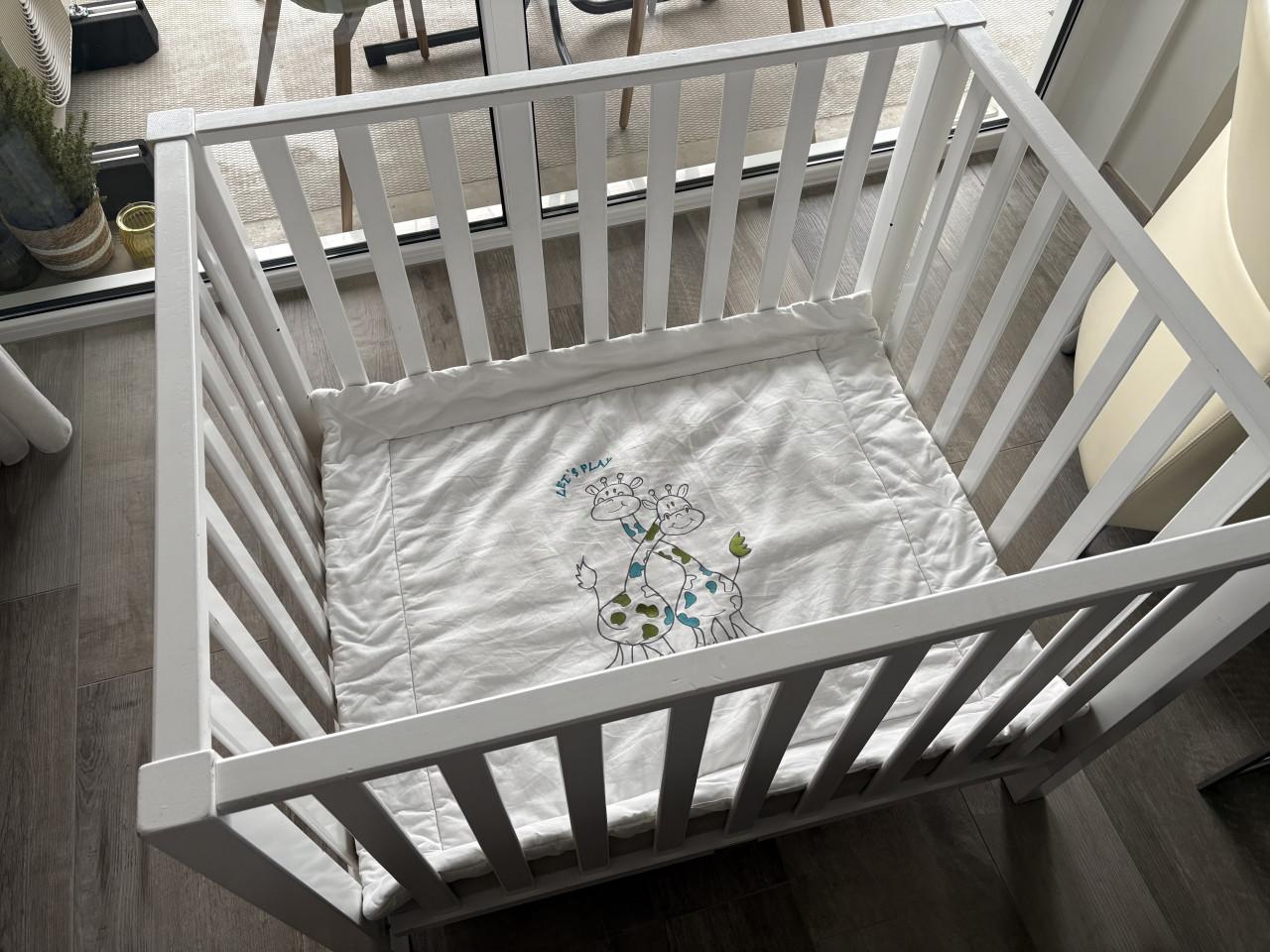 Bopita houten Box wit, incl. box-matras en box-kleed