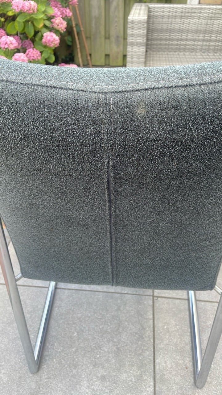 Eetkamerstoelen grijs 6 stuks
