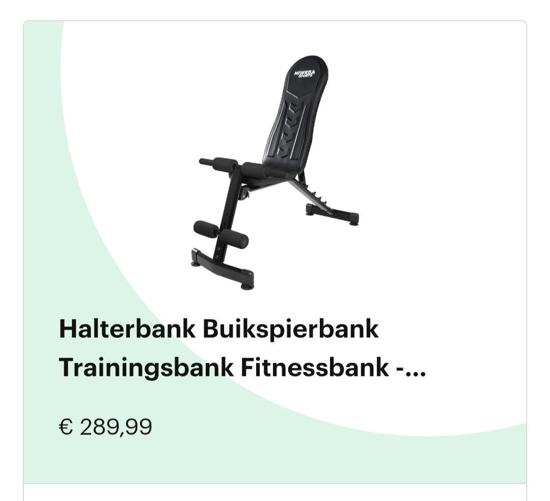 Te koop Halterbank met gewichten nieuwstaat