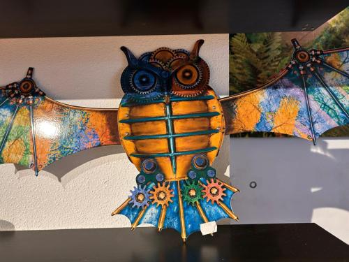 Exclusieve Steampunk Uil Wanddecoratie
