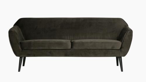 Woood Rocco 2,5-zits bank in het zwart