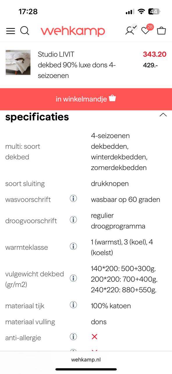 Dekbed (dons) 200x200