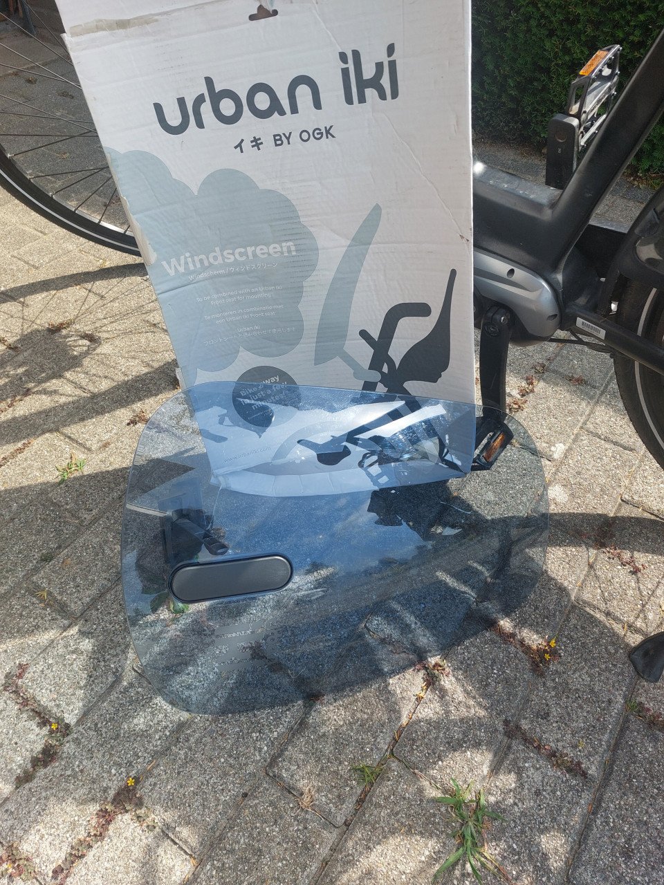 Fietsstoeltje voor met windscherm