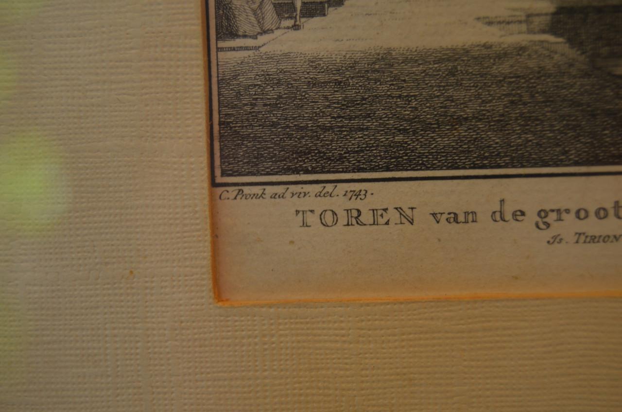 Ets Toren vd Grote Kerk Zierikzee Tirion 1747