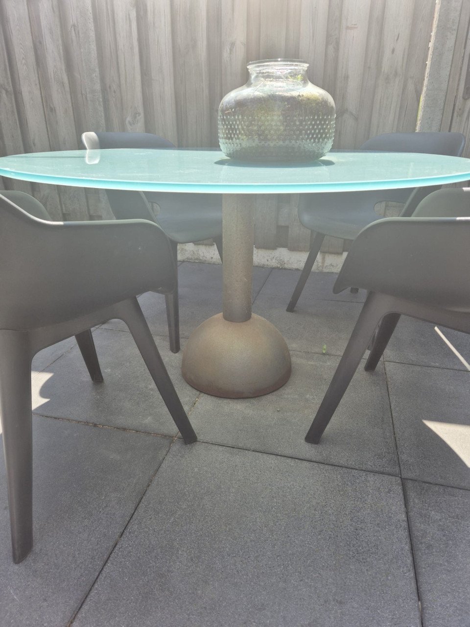 GRATIS eettafel glazen blad (ZWAAR !!)