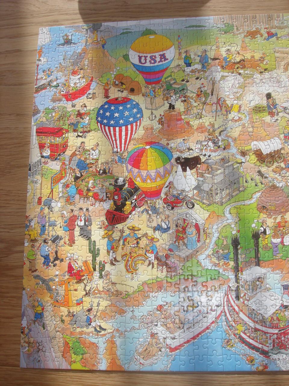 Te koop Complete Jan van Haasteren puzzel USA 1000 Stukjes