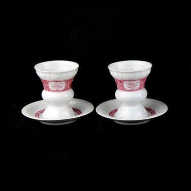 2 Rüdesheimer Kaffee bekers + 3 schotels Heinrich porselein Asbach Uralt
