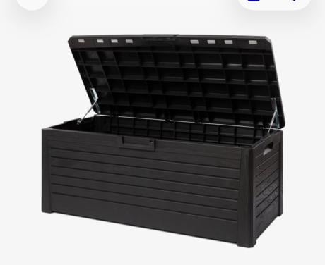 Florida opbergbox met deksel - 550L - Antraciet - Kunststof