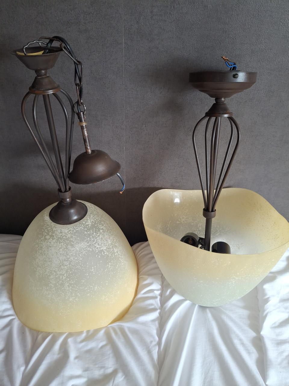 Set vintage hanglampen