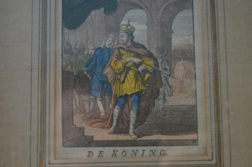 Gravure Jan Luyken (1649 - 1712) 'De Koning' jawel!!