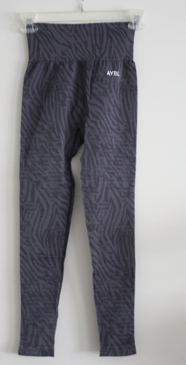 Grijs zwarte  sport legging maat s