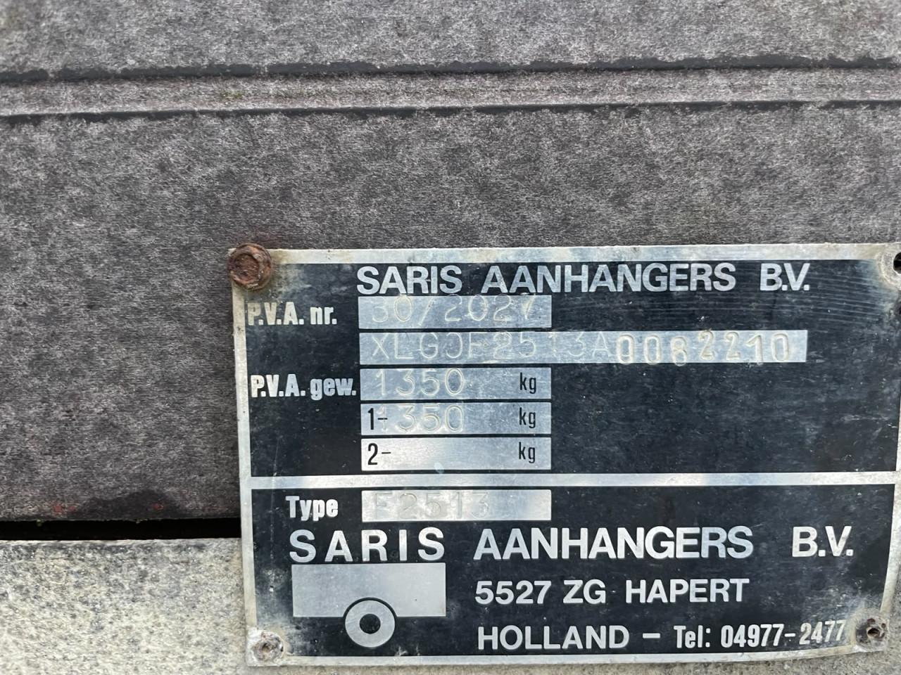 Tandemasser met huif Saris F2513