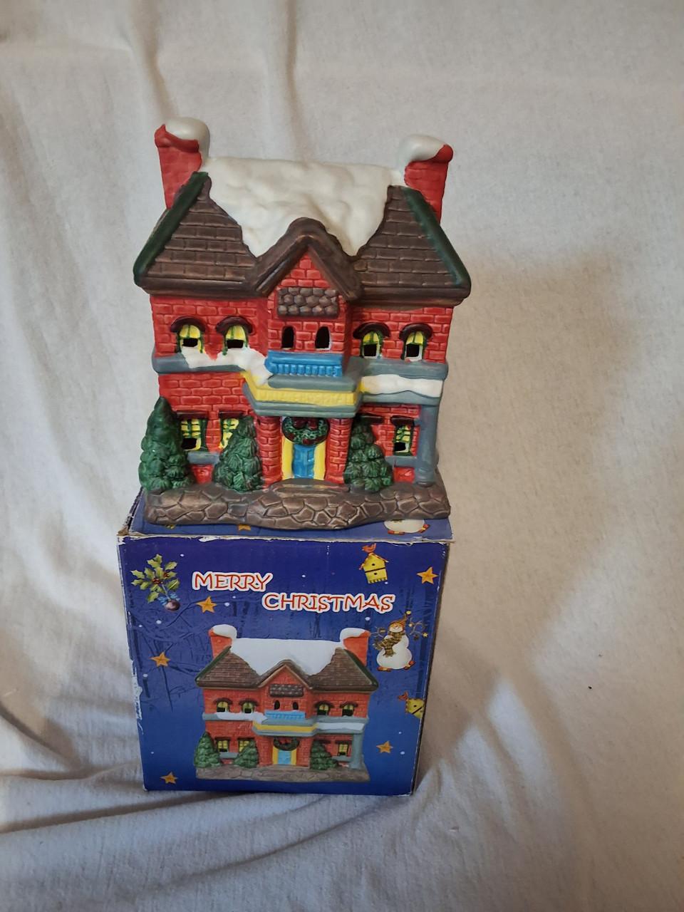 7 Stenen kersthuisjes in 1 koop