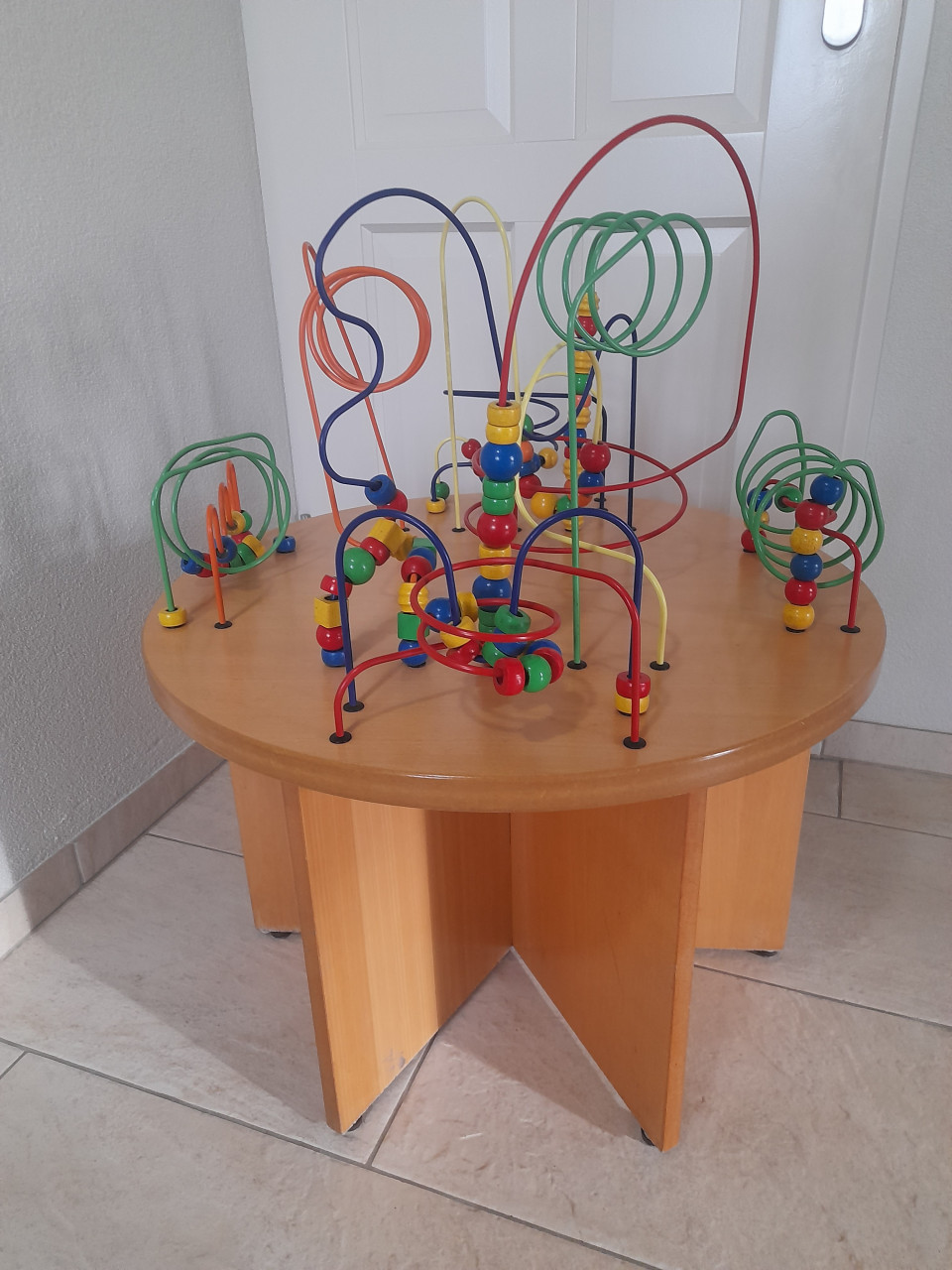 Professionele Houten spiraal kralen tafel ( z.g.a.n.)