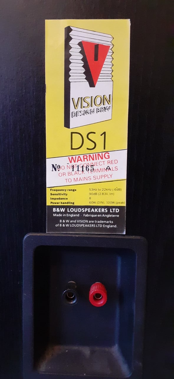 Bowers & Wilkins Vision DS1 stereo speakers