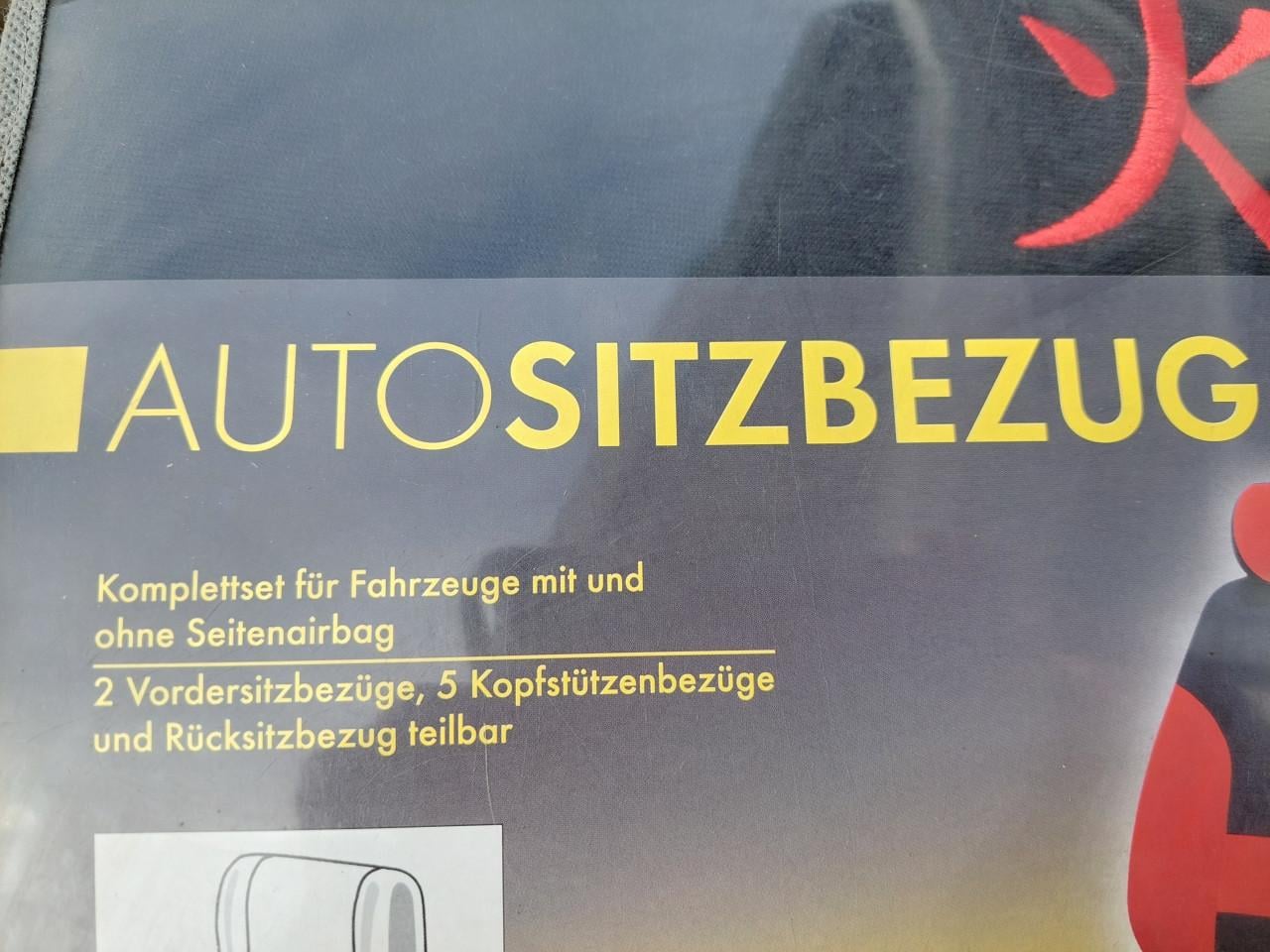 Nieuwe autostoelhoezen set zwart/rood