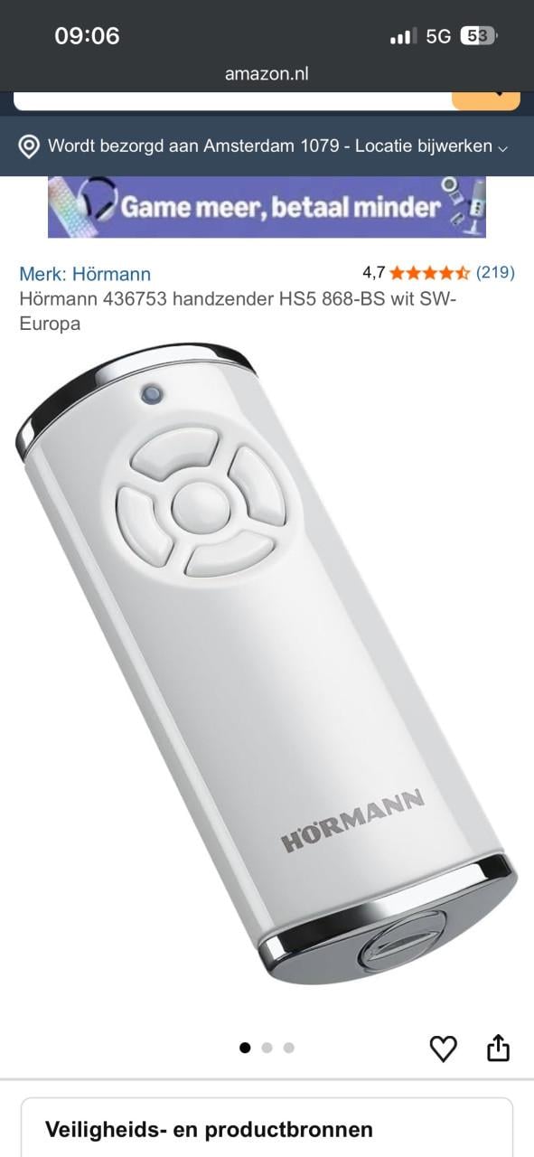 Hormann elektrische garagedeur