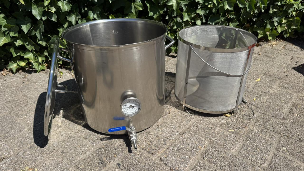 Grote RVS brouwpan 50 liter