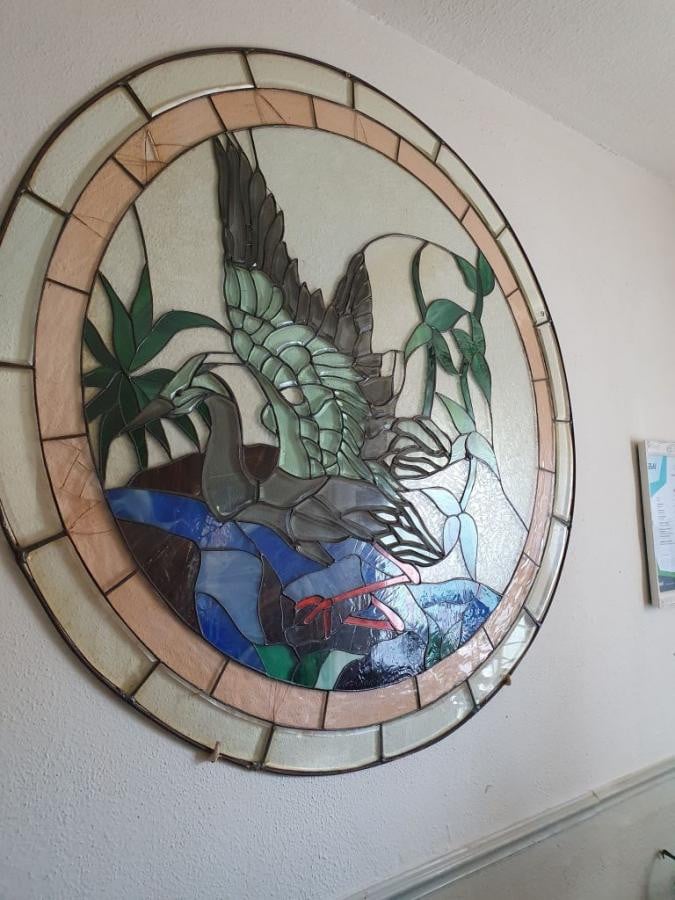 Glas in lood uit MEXICO - met geslepen rand..!!