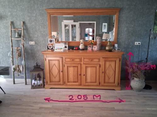 Licht Eikenhouten dressoir, Meidenkast en Audiomeubel
