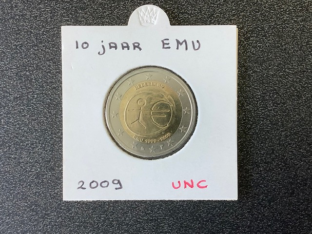 Beatrix, 2 euro 2009 “10 jaar EMU 1999 – 2009” UNC.