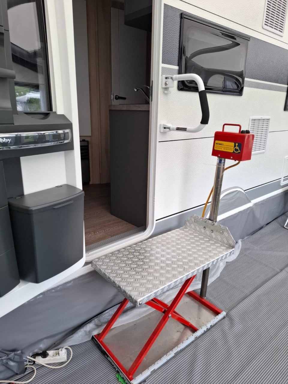 Stalift voor caravan of camper