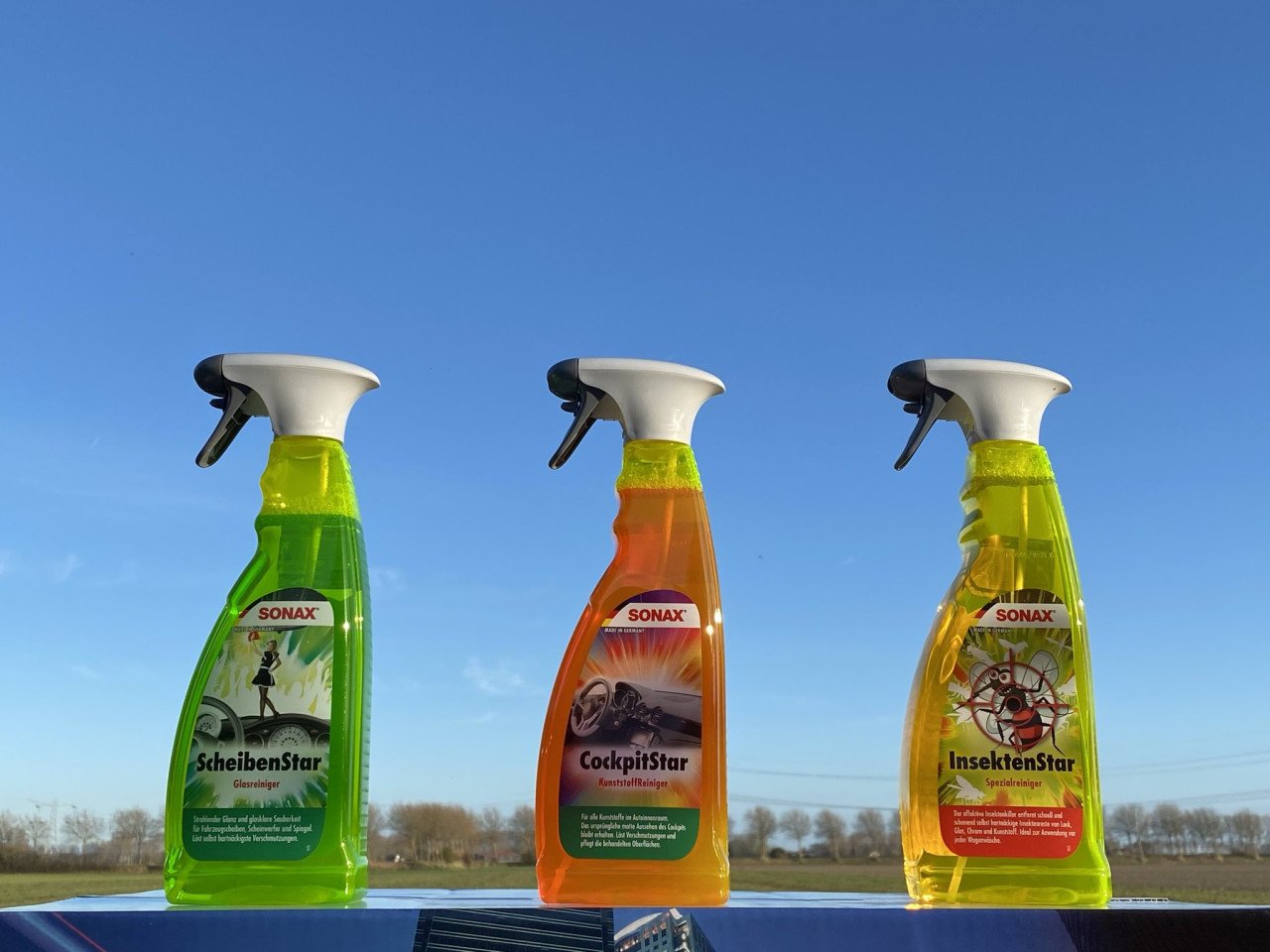 Setje auto onderhoud sprays sonax