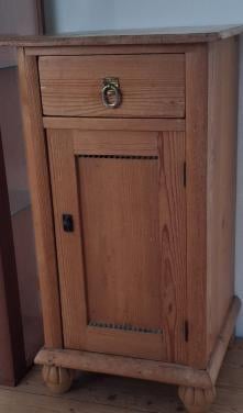 Antiek grenen (nacht)kastje