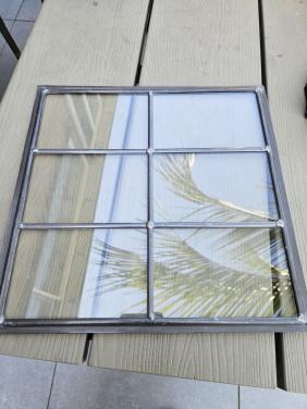 Decoratief glas in lood raam met roedeverdeling zgan
