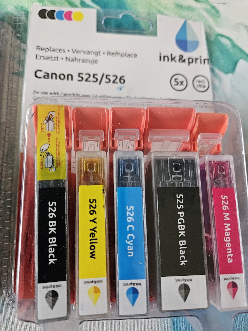 Cartridges voor Canon 525/526