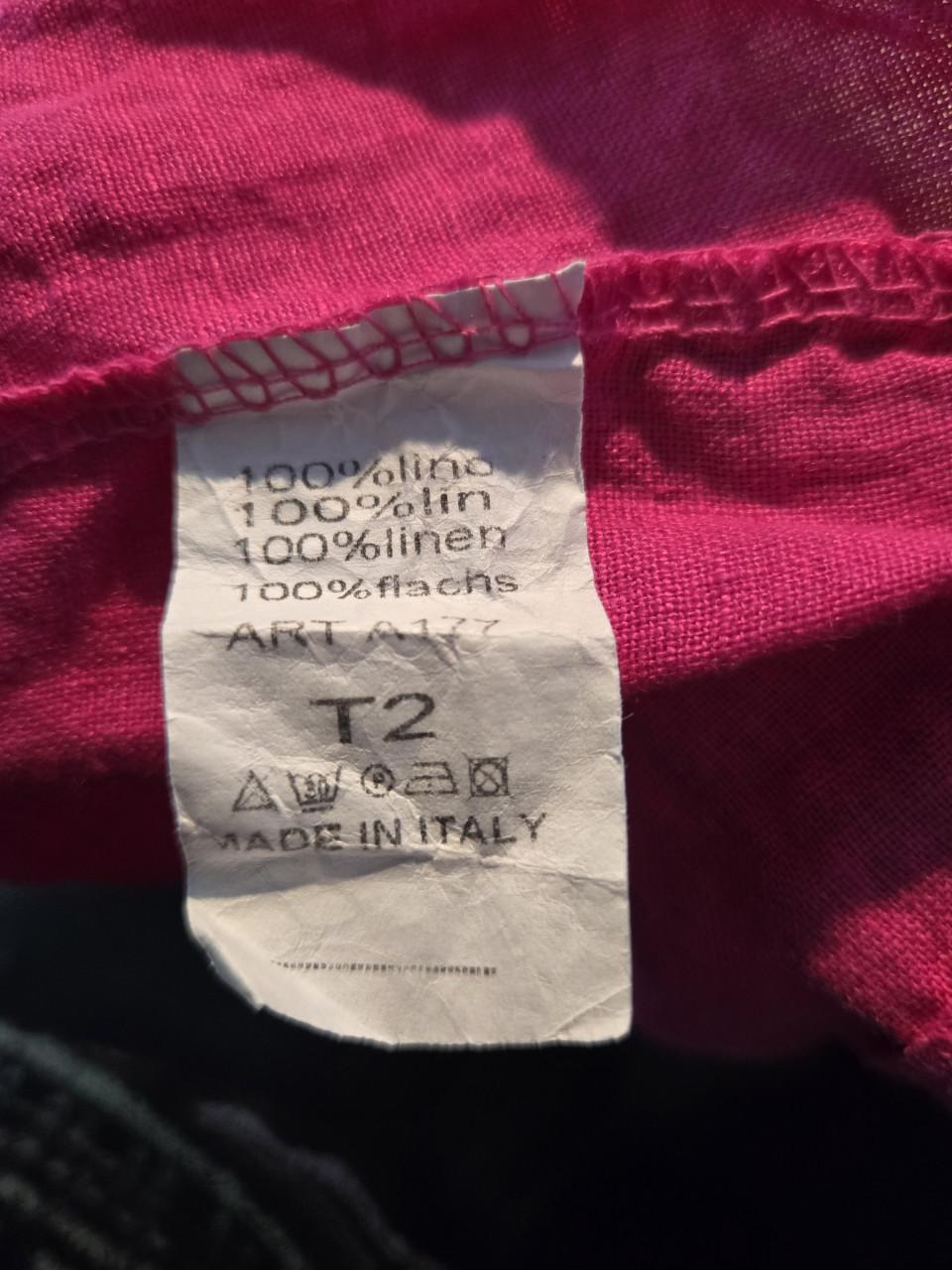 Jurk, fuchsia, mouwloos, Merk 4x4 Maat S Linnen