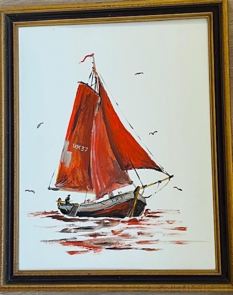 Div schilderijen van oude visserij