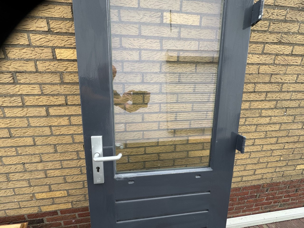 Hardhouten buitendeur met dubbelglas