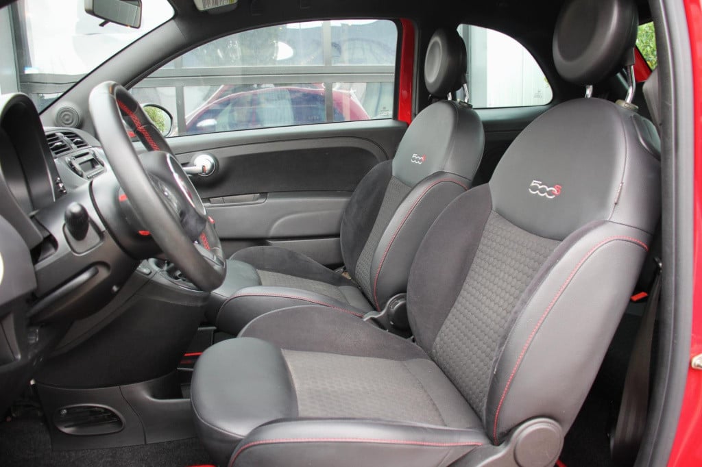 Fiat 500 1.2 500s - leder/alcantara - sport - h&r - aux/usb - nieuwe koppel