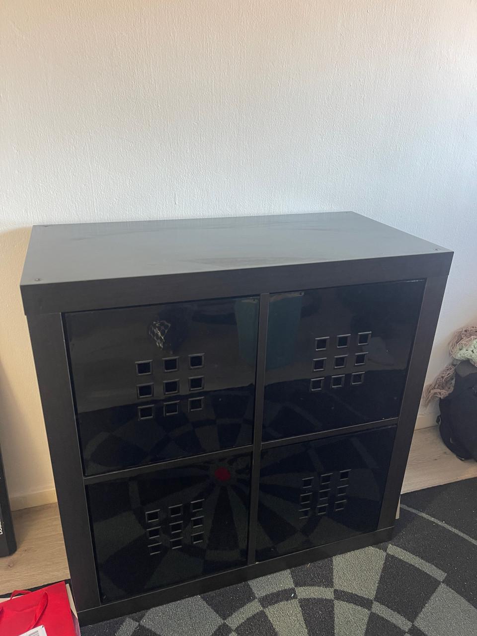 Ikea kallax kast 2x2 zwart