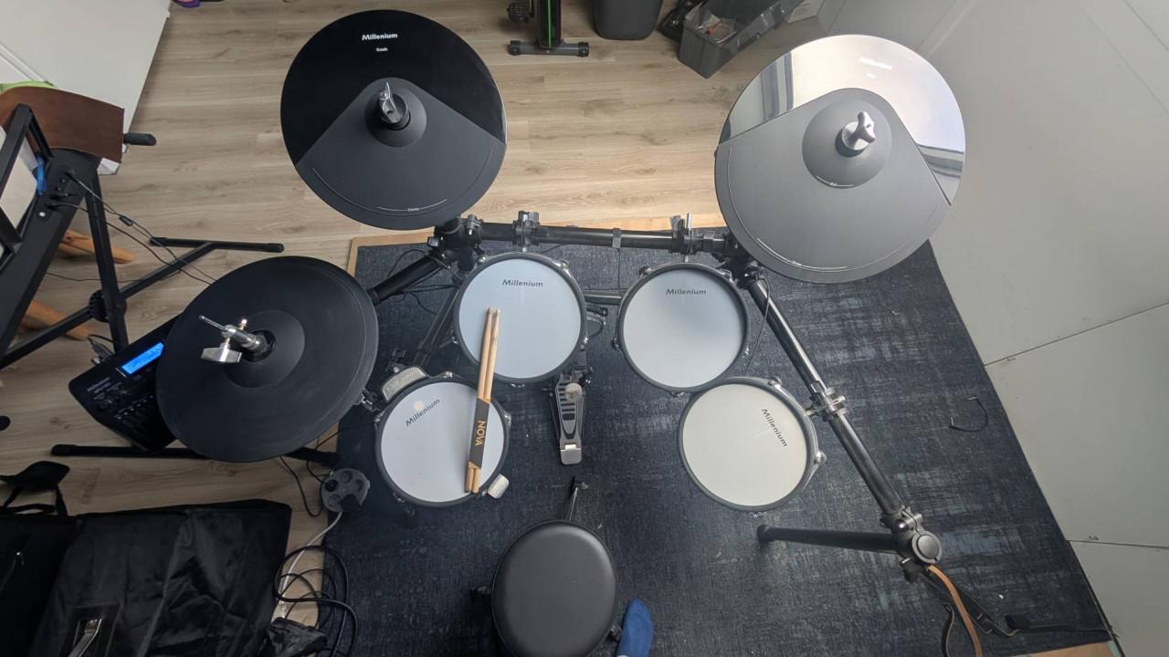 Millenium MPS-750X E-Drum Mesh Set incl. GRATIS drumkruk