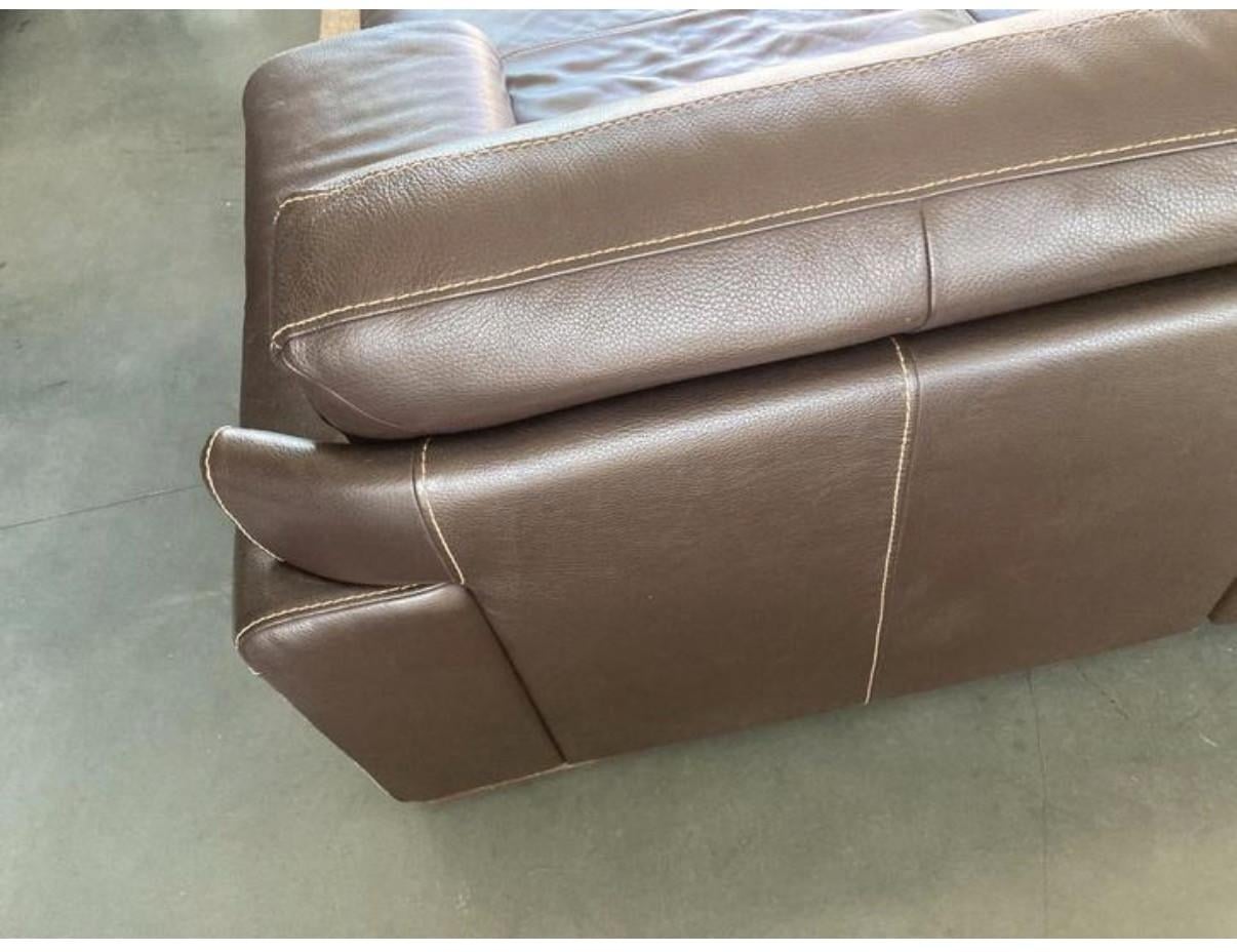 Lederen bank donkerbruin Merk Natuzzi