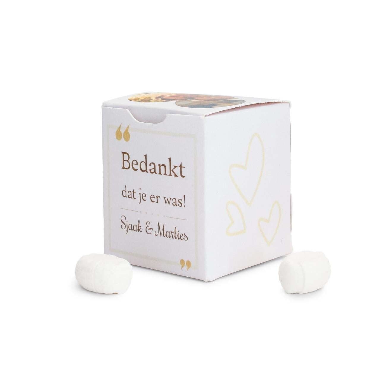 Huwelijksbedankjes en ceremoniemeester cadeautje