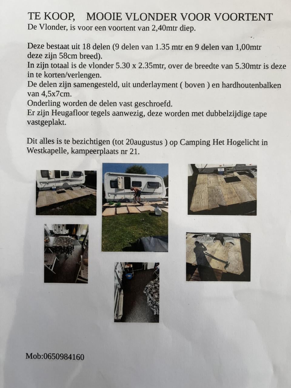 Voortent Vlonder