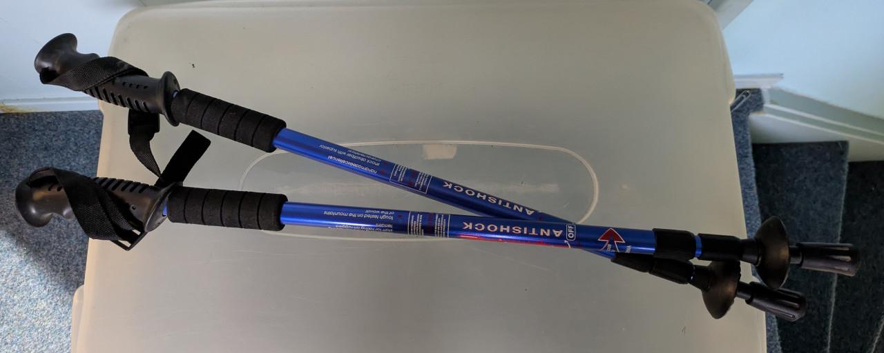 Wandelstokken blauw