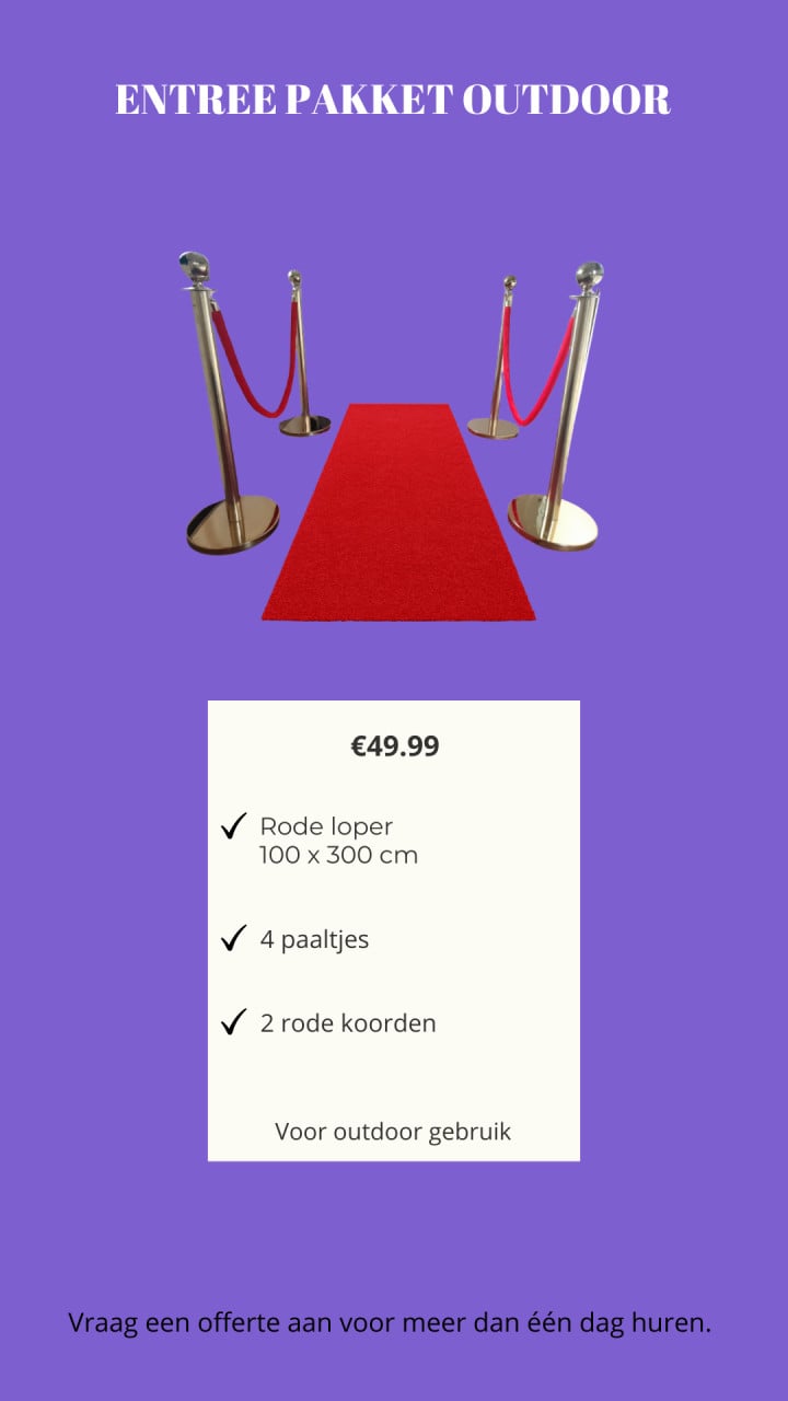 Entree pakket (rode loper) huren outdoor