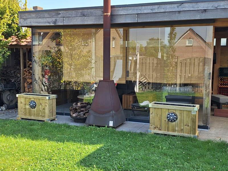 Zeeuwse knop bloembakken projecten ter inspiraties L90 x B35 x H60